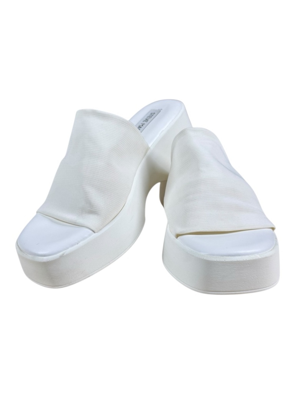 Steve Madden Y2K Slinky 30 Platform Slide Sandal Stretchy Fabric Upper